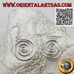 Silberne Ohrringe mit glatter keltischer Spirale