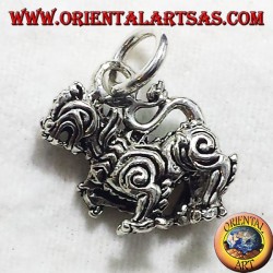 Pendentif Thai Singha (Lion), argent