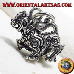 Ciondolo Singha Thai Leone in argento