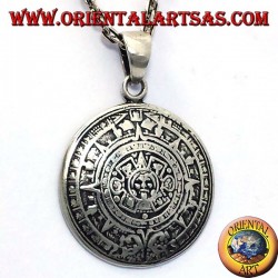 colgante de plata Piedra del Sol (calendario azteca)