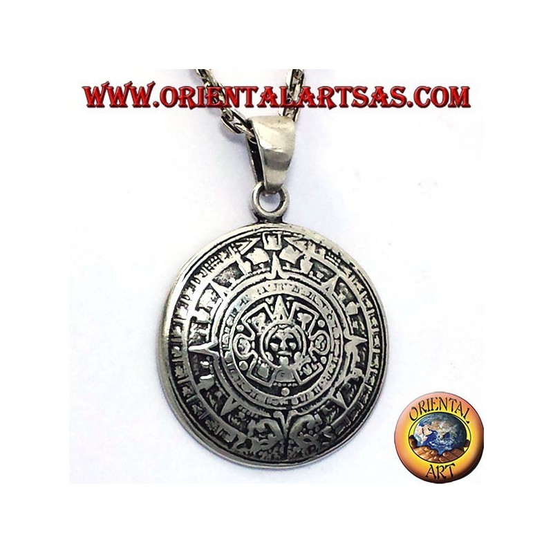 Sunstone Anhänger Silber (AZTEC CALENDAR)