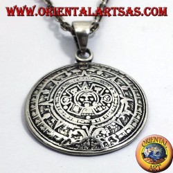Sunstone pendentif en argent (CALENDRIER AZTEC)
