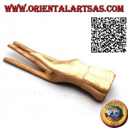 Skulpturenausstellung für Schmuck "stehende Hand" aus Kiefernholz 19 cm