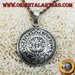 Sunstone pendentif en argent (CALENDRIER AZTEC)