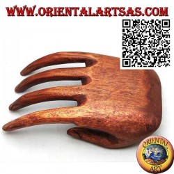 Skulpturendisplay für Schmuck "offene Hand" aus Suarholz von 21 cm