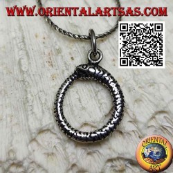 Pendentif en argent en forme d'Ouroboros ou d'Ouroboros