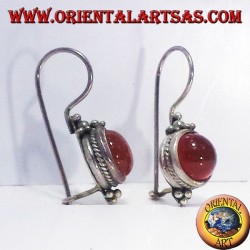 Ohrring mit Karneol rund um Bali, Silber