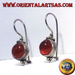 Ohrring mit Karneol rund um Bali, Silber