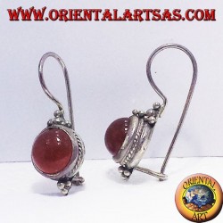 Ohrring mit Karneol rund um Bali, Silber