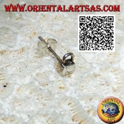 Mini boucle d'oreille en argent, cadenas fermé