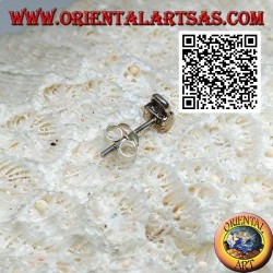 Mini boucle d'oreille en argent, cadenas fermé