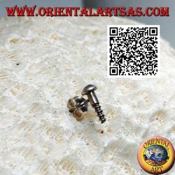 Mini boucle d'oreille en argent, la vis filetée