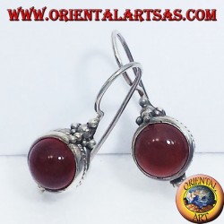 Ohrring mit Karneol rund um Bali, Silber