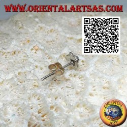 Mini boucle d'oreille en argent, le lys des Médicis (symbole de Florence)