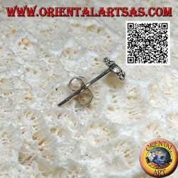 Mini boucle d'oreille en argent, Pegasus, le cheval ailé, sur le profil gauche