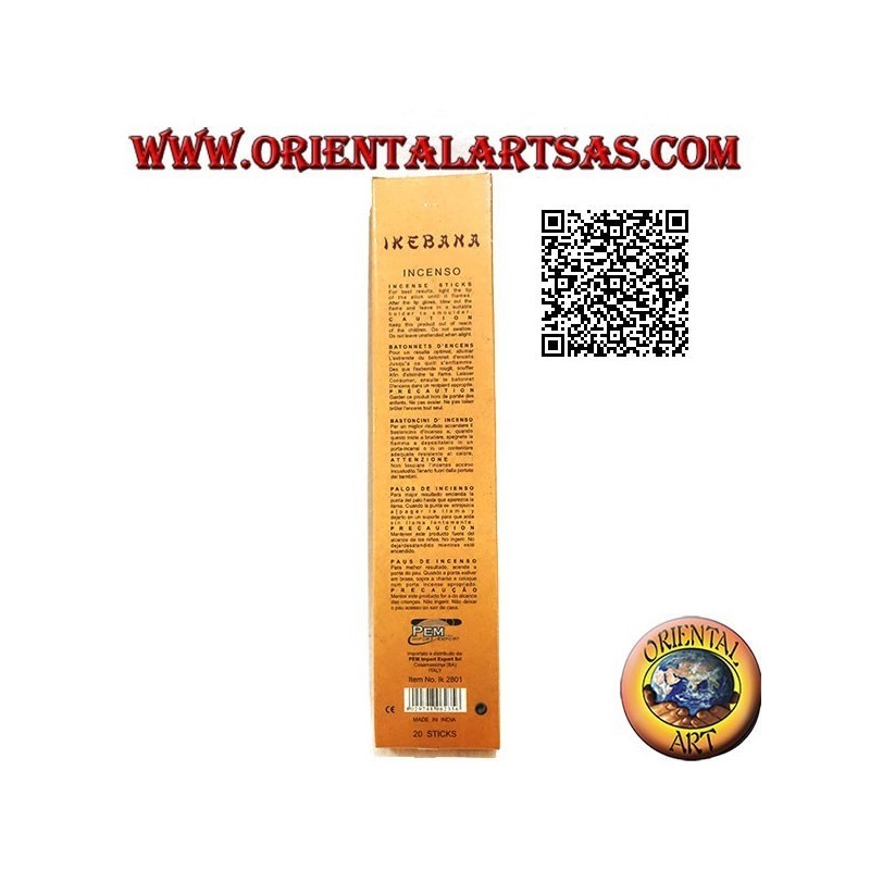 Incenso "Ikebana" naturale con estratti botanici all'aroma di Giglio (20 sticks)