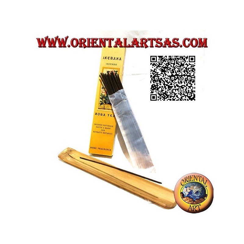 Natürlicher "Ikebana" Weihrauch mit botanischen Extrakten mit Rosentee-Geschmack (20 Sticks)