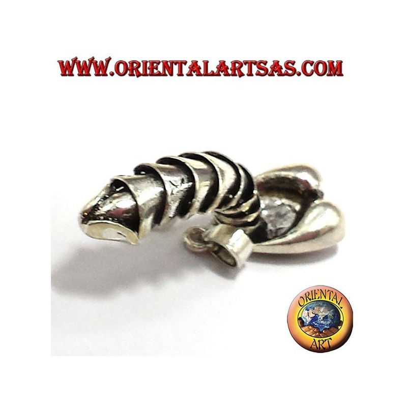 pendentif, pénis mobile, argent