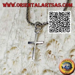 Pendentif en argent immissa ou croix latine lisse et simple (petit)