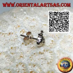 Mini boucle d'oreille en argent, sac de dollars
