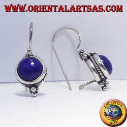 orecchino con Lapis tonda bali , in argento
