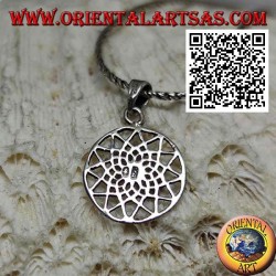 Pendentif en argent le quinconce, étoile à 12 branches (symbole maçonnique)