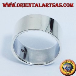 anillo de banda plana de 10 mm. plata