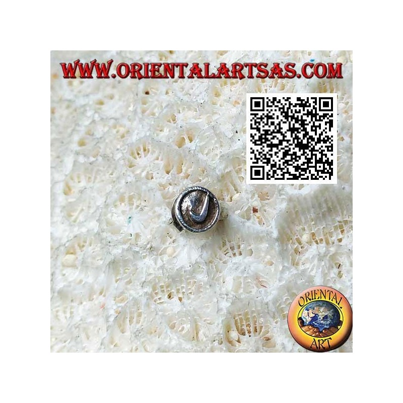 Mini boucle d'oreille en argent, symbole sportif "Nike"