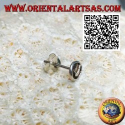 Silberner Mini-Ohrring, Sportsymbol "Nike"