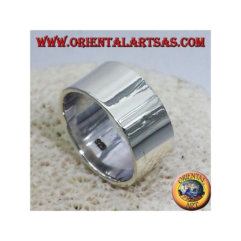 anello fascia piatta 10 mm. in argento