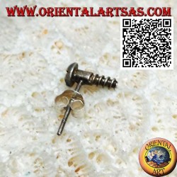 Mini boucle d'oreille en argent, la vis filetée