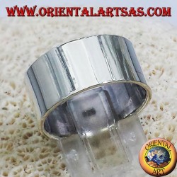anneau bande plate 10 mm. argent