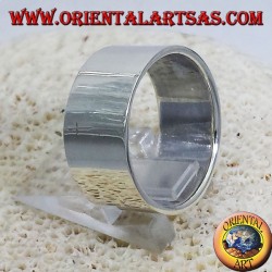 anneau bande plate 10 mm. argent