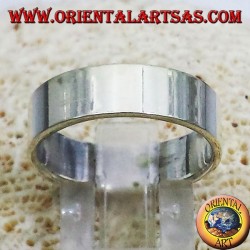 anello fascia piatta 6 mm. in argento 