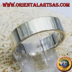 Ring Flachband 6 mm. Silber