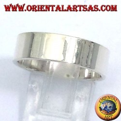 Ring Flachband 6 mm. Silber