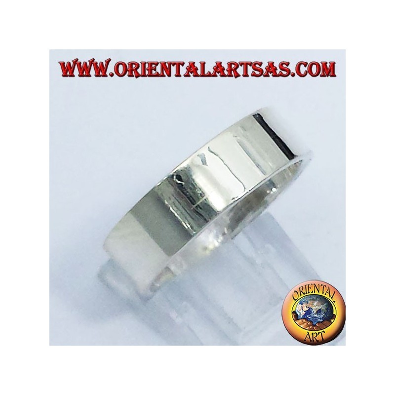 Ring Flachband 6 mm. Silber