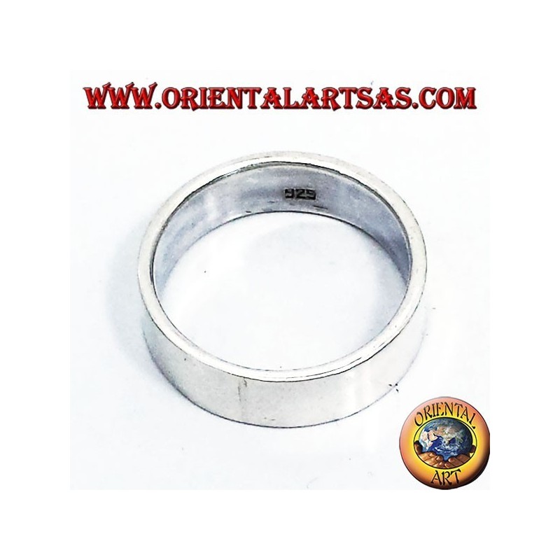 Ring Flachband 6 mm. Silber