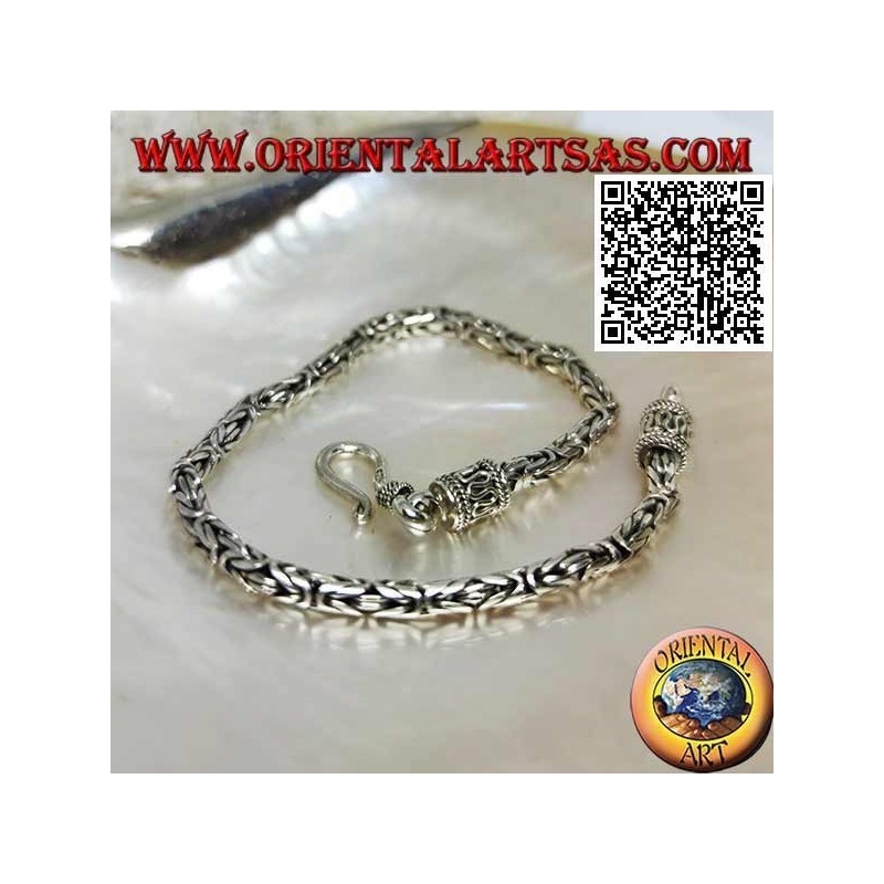 Bracciale Argento Borobudur Maglia Bizantina | Oriental Art
