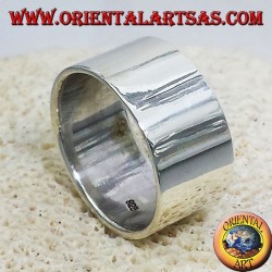 anneau bande plate 12 mm. argent