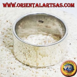 anneau bande plate 12 mm. argent