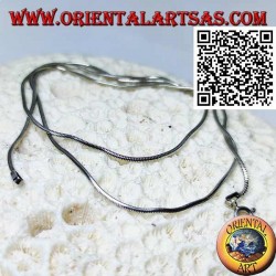 Collar de plata 925 ‰ con eslabón de serpiente de 47,5 cm x 1,5 mm