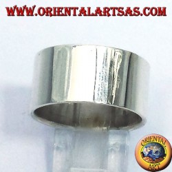 anillo de banda plana de 12 mm. plata