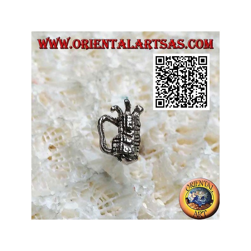 Mini pendiente de plata, bolsa de golf con palos