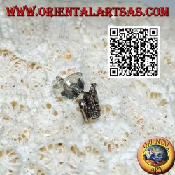 Mini boucle d'oreille en argent, sac de golf avec clubs