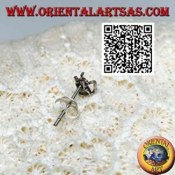 Mini pendiente de plata, bolsa de golf con palos