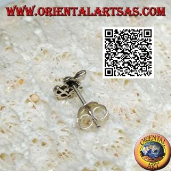 Mini silver earring, the cupid angel who shoots the arrow