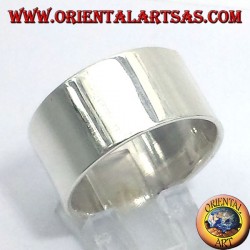 anneau bande plate 12 mm. argent