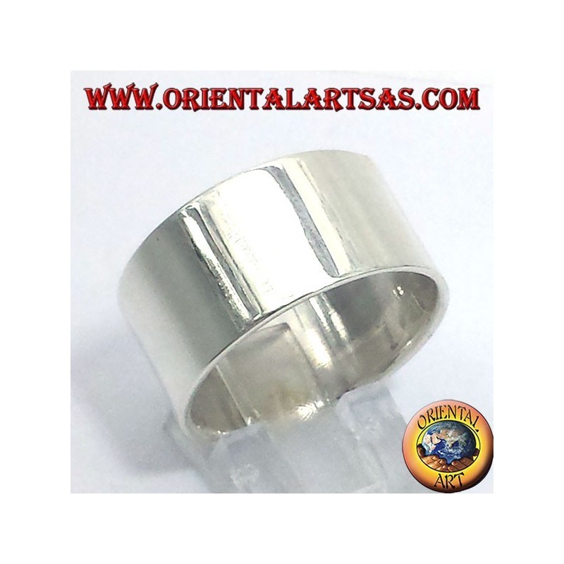 Ring Flachband 12 mm. Silber