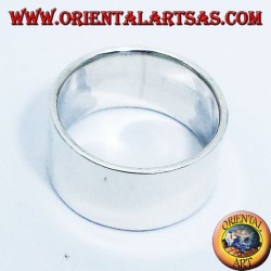 anneau bande plate 12 mm. argent